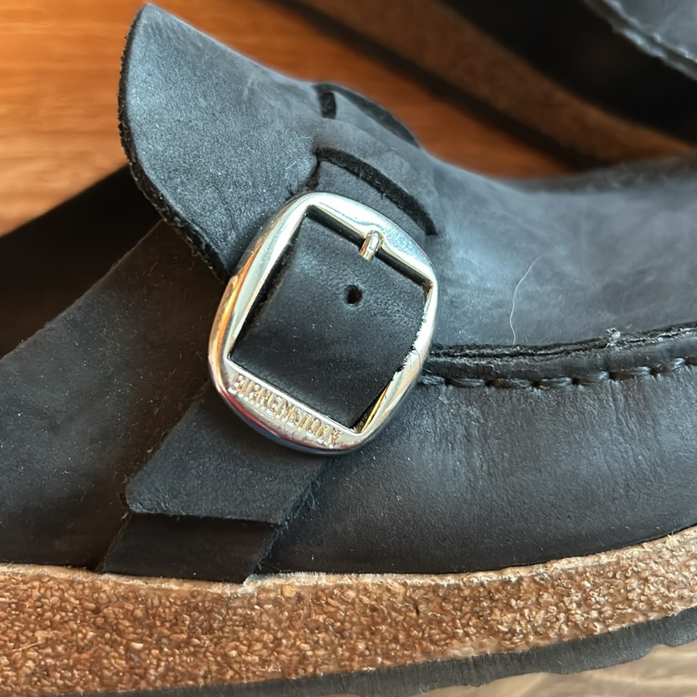 Birkenstock Buckley Black Leather Clogs. Size 36. - Picture 4 of 6
